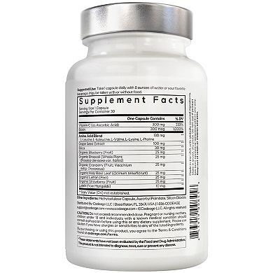 Amen Vegan Collagen Builder +, Organic Whole Foods, Vitamin C, Biotin, L-lysine, L-proline, 30 Ct