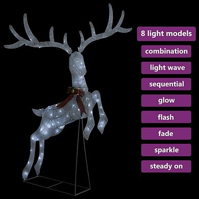 Flying Reindeer Xmas Décor With 120 Leds, Illuminate Holiday With Magnificent Effects Durability
