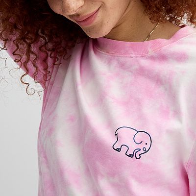 Juniors IVORY ELLA Stellar Pink Tie Dye Long Sleeve T-Shirt