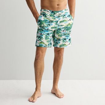 Men's Trinity Coast 9-Inch Printed Mesh Lined Swim Trunks