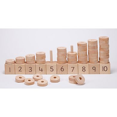 Yellow Door 1-10 Natural Number Stackers