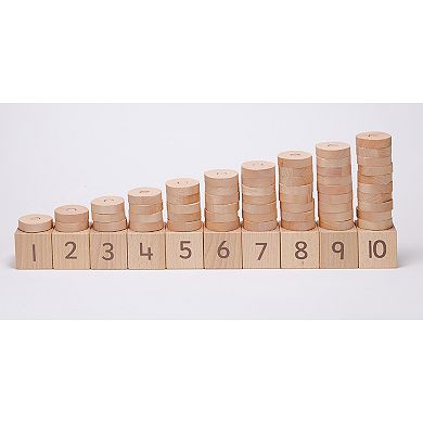 Yellow Door 1-10 Natural Number Stackers