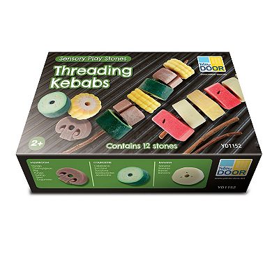 Yellow Door Threading Kebabs Sensory Play Stones