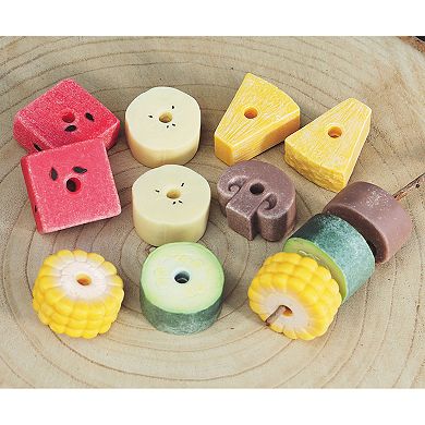 Yellow Door Threading Kebabs Sensory Play Stones