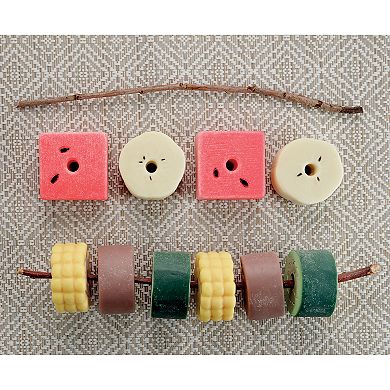 Yellow Door Threading Kebabs Sensory Play Stones