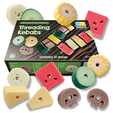 Yellow Door Threading Kebabs Sensory Play Stones