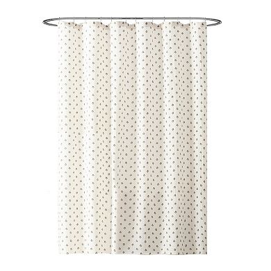 Peri Block Print Gauze Shower Curtain