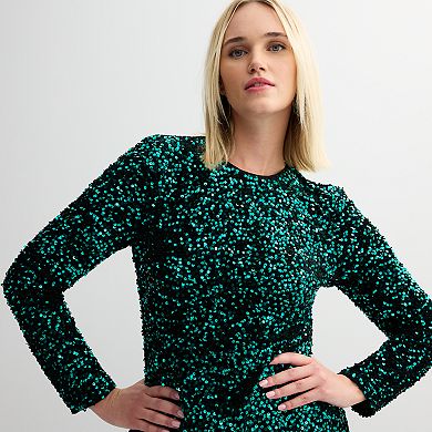 Women's INTEMPO™ Long Sleeve Sequin Dress