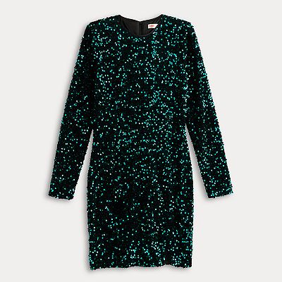 Women's INTEMPO Long Sleeve Sequin Dress
