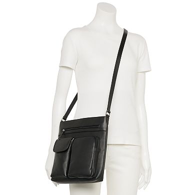 ili Leather New York RFID-Blocking Crossbody Bag