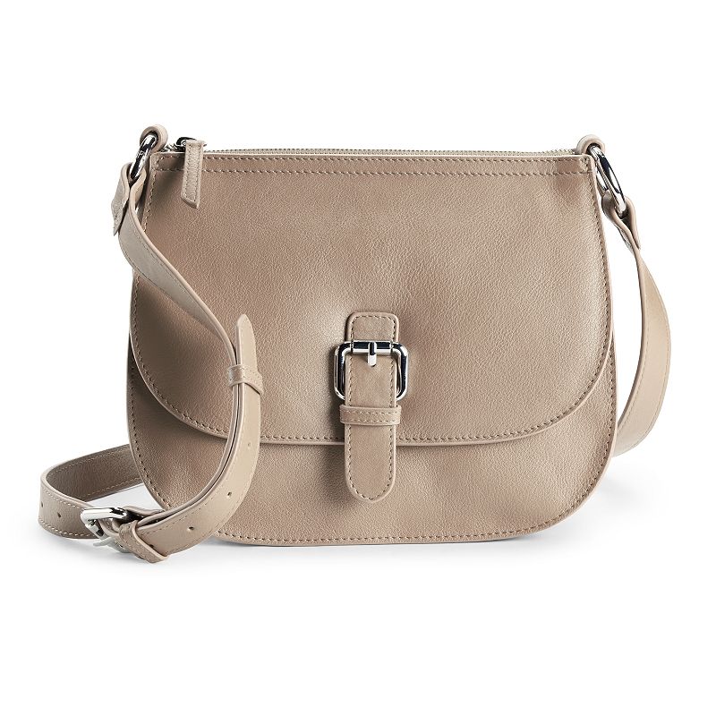 ili Leather RFID-Blocking Saddle Bag, Brown