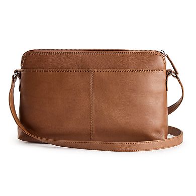 ili Leather East-West RFID-Blocking Organizer Crossbody Bag