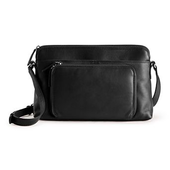 ili Leather East-West RFID-Blocking Organizer Crossbody Bag