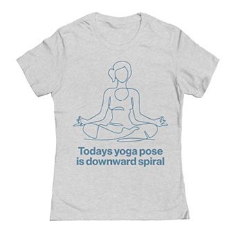 Junior's Yoga Blue Print 2 Graphic Tee