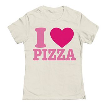 Junior's I Love Pizza Heart Graphic Tee