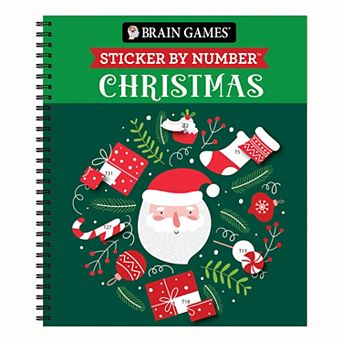 Brain Games Sticker by Number Christmas Santa
