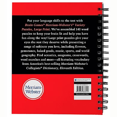 Brain Games Merriam Webster's Variety Puzzles Large Print