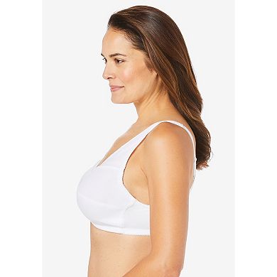 Comfort Choice Women's Plus Size 3-Pack Front-Close Cotton Wireless Bra