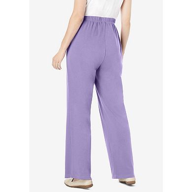 Woman Within Plus Size 7-Day Knit Wide-Leg Pant