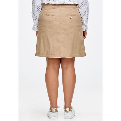 ellos Women's Plus Size Stretch Chino Skort