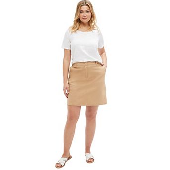 ellos Plus Size Stretch Chino Skort