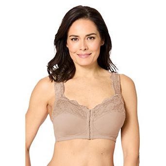Comfort Choice Women's Plus Size Front Close Wireless Gel Strap Bra