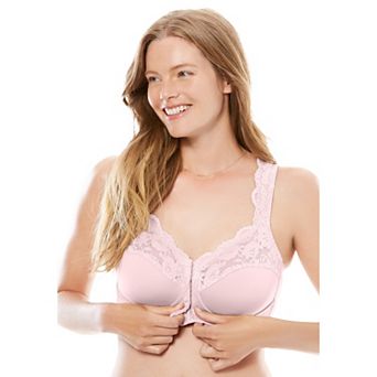 Comfort Choice Women's Plus Size Front Close Wireless Gel Strap Bra