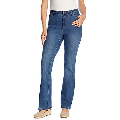 Woman Within Plus Size Bootcut Stretch Comfort Denim Five-Pocket Jeans