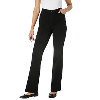 Woman Within Plus Size Bootcut Stretch Comfort Denim Five-Pocket Jeans
