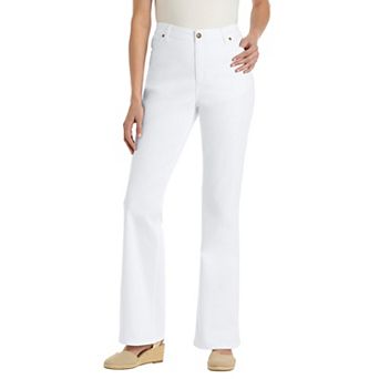 Woman Within Plus Size Bootcut Stretch Comfort Denim Five-Pocket Jeans