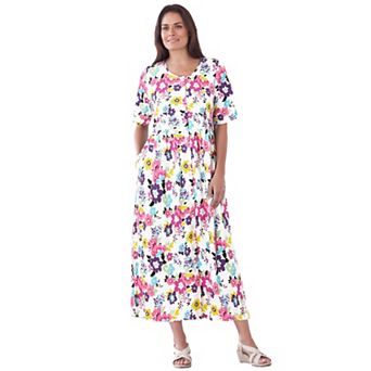 Woman Within Plus Size Button-Front Essential Dress