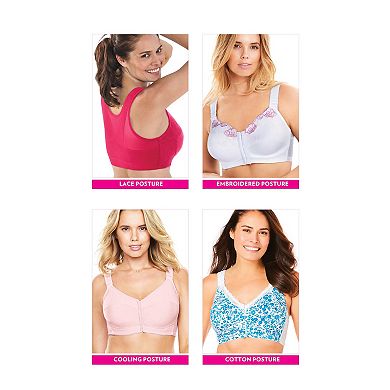 Comfort Choice Women's Plus Size Front Close Wireless Posture Bra