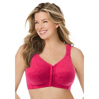 Comfort Choice Women's Plus Size Front Close Wireless Posture Bra