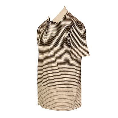 Gioberti Men's Pin Stripe Short Sleeve Polo W/ Chest Pocket