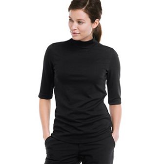 ellos Plus Size Mock Neck Tee