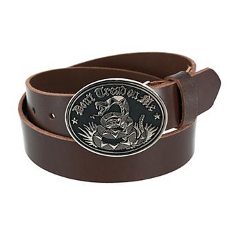 Ctm Men's Bridle Belt With Don't Tread On Me Buckle (2 Buckle Set)