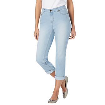Woman Within Plus Size Stretch Denim Five-Pocket Girlfriend Jeans