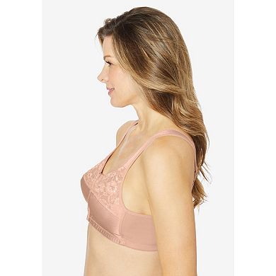 Comfort Choice Women's Plus Size Easy Enhancer Front-Close Wireless Bra