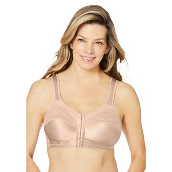 Comfort Choice Women's Plus Size Easy Enhancer Front-Close Wireless Bra