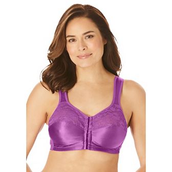 Comfort Choice Women's Plus Size Easy Enhancer Front-close Wireless Bra