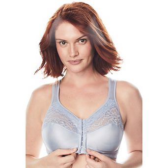 Comfort Choice Women's Plus Size Easy Enhancer Front-Close Wireless Bra