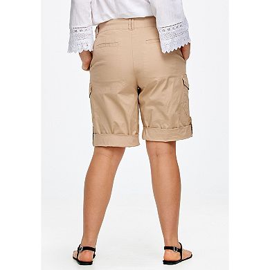 ellos Plus Size Convertible Cargo Shorts
