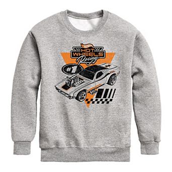 Boys 8-20 Hot Wheels 90s Logo Crew Fleece Sweatshirt