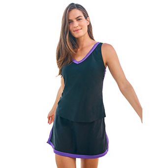 Swim 365 Women's Plus Size 2 pc Swim Skirtini Set