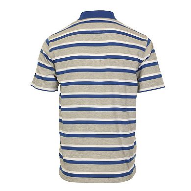 Gioberti Men's Regular Fit Stripe Short Sleeve Polo W/ Pocket