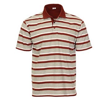 Gioberti Men's Regular Fit Stripe Short Sleeve Polo W/ Pocket