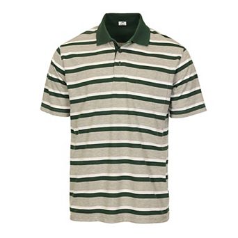 Gioberti Men's Regular Fit Stripe Short Sleeve Polo W/ Pocket