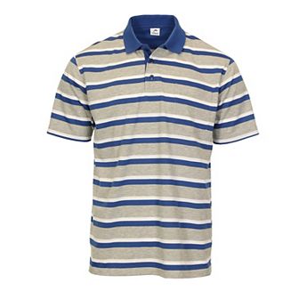 Gioberti Men's Regular Fit Stripe Short Sleeve Polo W/ Pocket