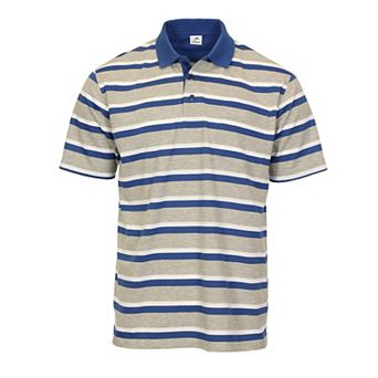 Gioberti Men's Regular Fit Stripe Short Sleeve Polo W/ Pocket
