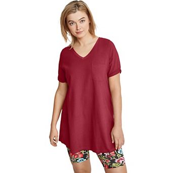 ellos Plus Size V-Neck A-Line Tunic